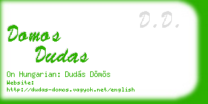 domos dudas business card